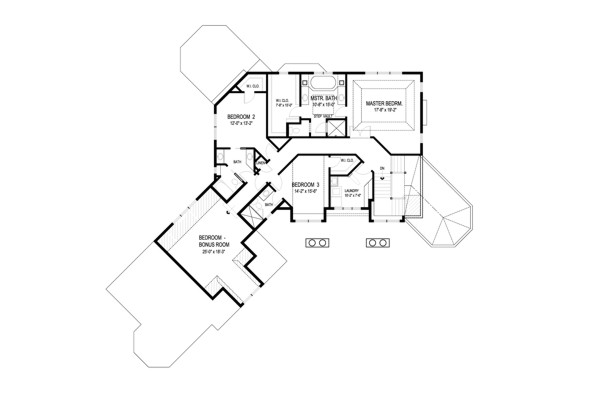 Upper Level Floorplan image of Anna's Garden House Plan